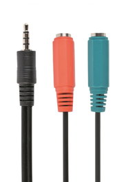 GEMBIRD Câble jack mâle vers 2 RCA pour microphone - 0,2 m