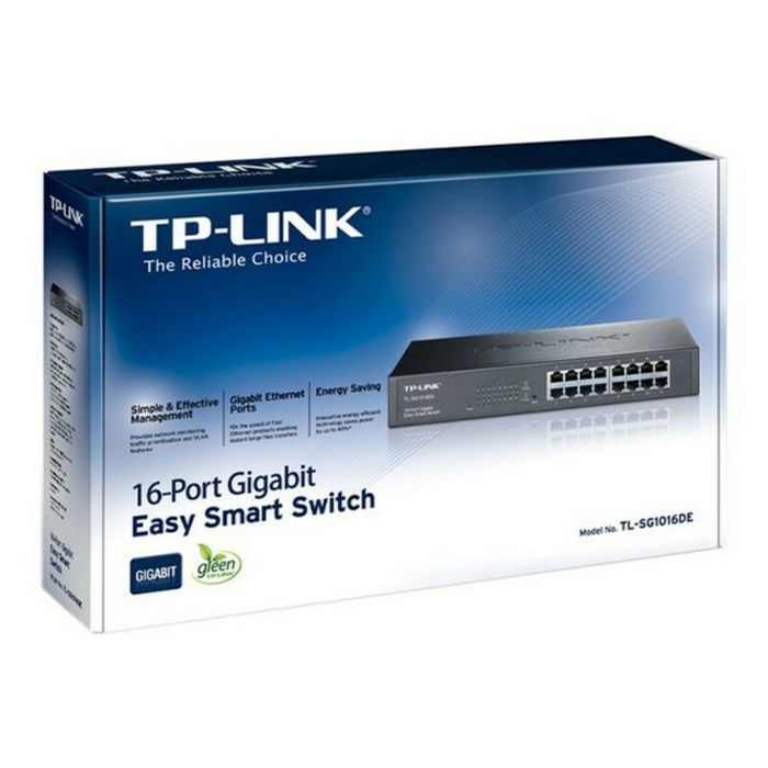 TP-LINK Switch Gigabit 16 ports TL-SG1016DE, gestion web, rackable, noir