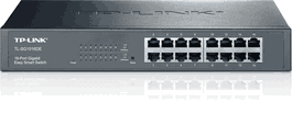 TP-LINK Switch Gigabit 16 ports TL-SG1016DE, gestion web, rackable, noir