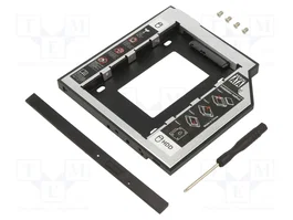 GEMBIRD Boîtier pour disques 2,5 pouces en métal argenté
