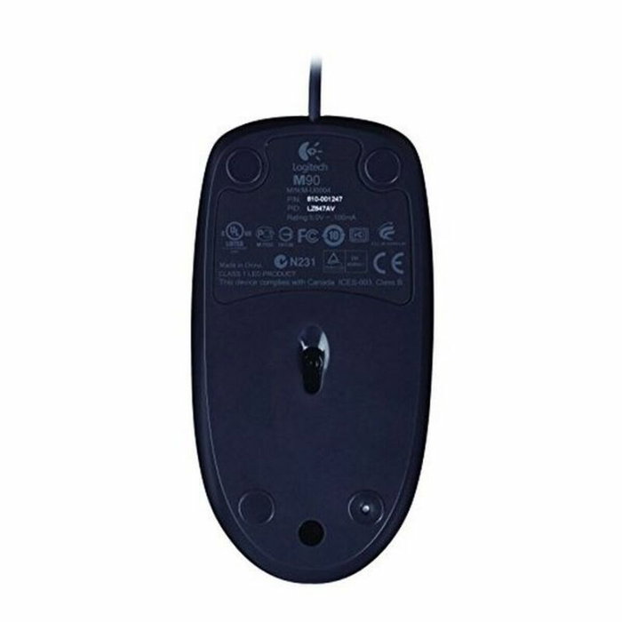 Logitech M90 Souris optique filaire ambidextre Noir