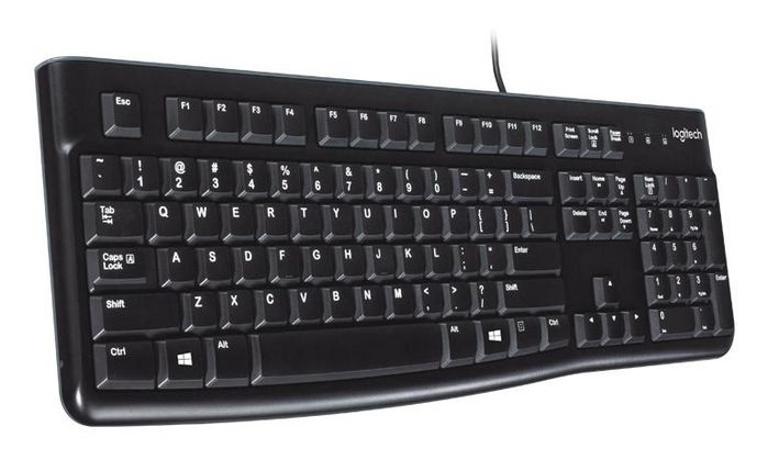 Logitech Clavier USB K120 pour Entreprise - Silencieux, Antidérapant, Pavé Numérique, Confortable et Durable