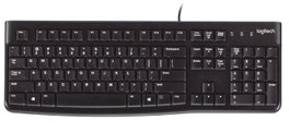 Logitech K120 Clavier USB Noir Format Complet Distribution Espagnole Résistant aux Éclaboussures