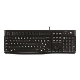 Logitech K120 Clavier USB Noir Format Complet Distribution Espagnole Résistant aux Éclaboussures