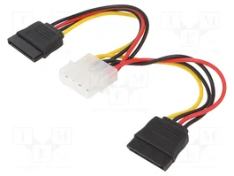 GEMBIRD Câble d'alimentation SATA Molex mâle vers 2x SATA 15 broches femelle