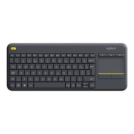 Logitech K400 Plus - Clavier sans fil avec touchpad intégré - 2,4 GHz - 10 m - 18 mois de batterie - Noir