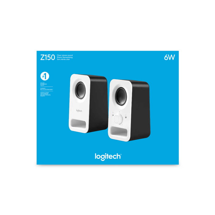 Haut-parleurs Logitech Z150 Blanc 3 W 6 W Haut-parleurs Logitech Z150 Blanc 3 W 6 W