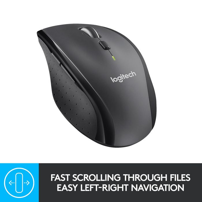 Logitech M705 Souris Sans Fil Marathon avec 3 Ans d'Autonomie, Défilement Rapide, Récépteur USB Unifying, pour Windows et Mac
