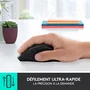 Logitech M705 Marathon - Souris sans fil laser - Autonomie pile 3 ans - Molette de défilement - 7 boutons programmables - Couleur gris