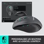 Logitech M705 Marathon - Souris sans fil laser - Autonomie pile 3 ans - Molette de défilement - 7 boutons programmables - Couleur gris