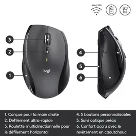 Souris sans-fil Logitech LGT-M705S Noir 1000 dpi