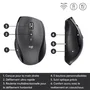 Logitech M705 Marathon - Souris sans fil laser - Autonomie pile 3 ans - Molette de défilement - 7 boutons programmables - Couleur gris