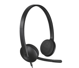 Logitech - Casque USB H340 avec microphone anti-bruit et bandeau réglable pour PC et Mac - Son stéréo numérique