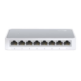TP-Link Commutateur Ethernet Bureau 8 Ports 10/100 Mbps Fast Ethernet Switch TL-SF1008D avec Technologie Éco-Énergétique, Plug & Play