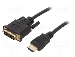GEMBIRD Câble DVI-D (18+1) vers HDMI, 1,8 m, noir