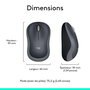 Logitech M185 Souris Sans Fil Optique Gris - 1 An d'Autonomie, Nano Récepteur USB, Compatible Windows/Mac, Ambidextre