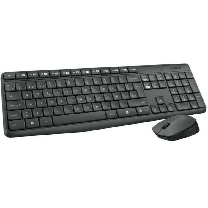 Clavier et souris sans fil Logitech 920-007919 Noir Gris Espagnol Qwerty Clavier et souris sans fil Logitech 920-007919 Noir Gris Espagnol Qwerty