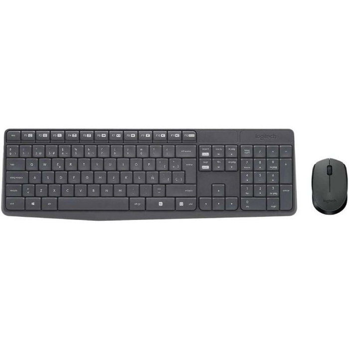Clavier et souris sans fil Logitech 920-007919 Noir Gris Espagnol Qwerty Clavier et souris sans fil Logitech 920-007919 Noir Gris Espagnol Qwerty