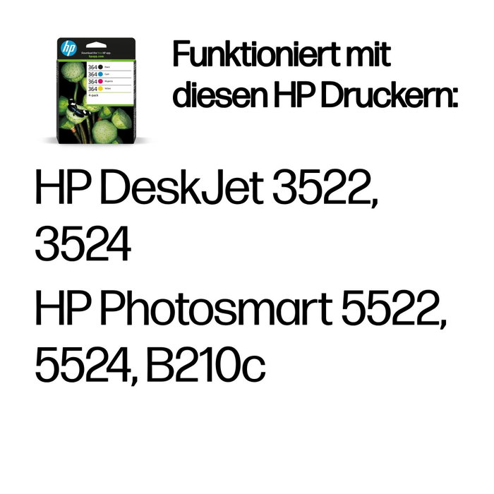 HP Pack de 4 cartouches d'encre 364 (Noir, Cyan, Jaune, Magenta)