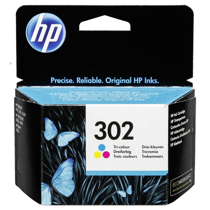 HP Cartouche d'encre 302 Tricolore F6U65AE