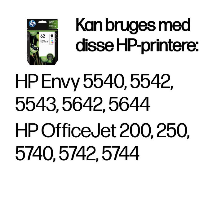 HP 62 Multipack Noir et Couleurs (N9J71AE)