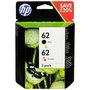 HP 62 Pack de 2 cartouches d'encre noire et tricolore (N9J71AE)​