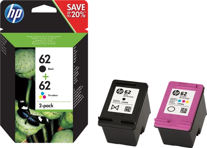 HP 62 Multipack Noir et Couleurs (N9J71AE)