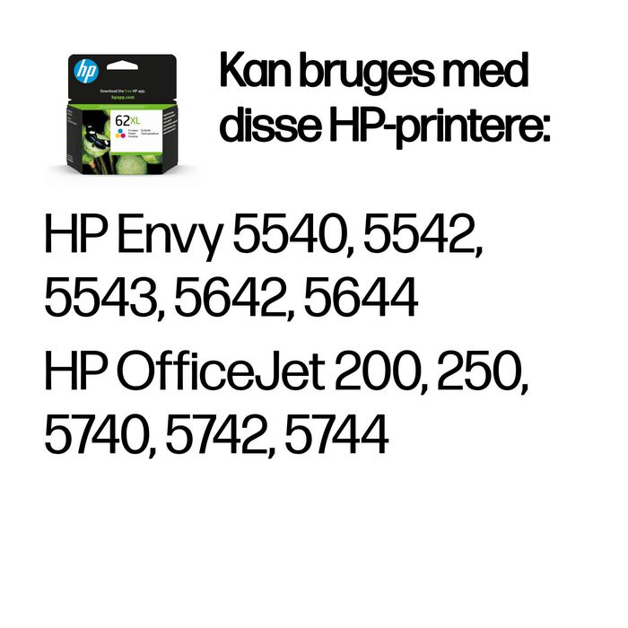 HP - Cartouche d'encre authentique 62XL haute capacité - Pack tri-couleurs pour documents et photos professionnelles