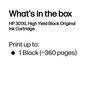 HP - Cartouche d'encre authentique 301XL noir grande capacité - Haut rendement (environ 430 pages) pour imprimantes HP