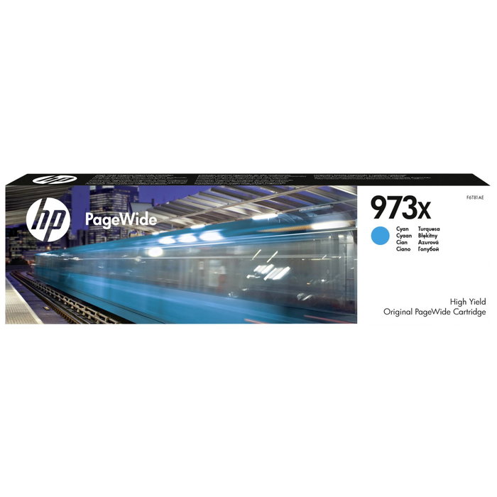 HP 973X Cyan XL (F6T81AE) Cartouche d'encre PageWide grande capacité
