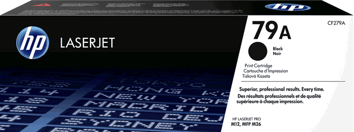 HP Toner 79A CF279A Noir pour LaserJet Pro M12/M26