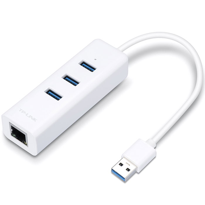 TP-Link UE330 Hub USB 3.0 et Adaptateur Gigabit Ethernet - Blanc