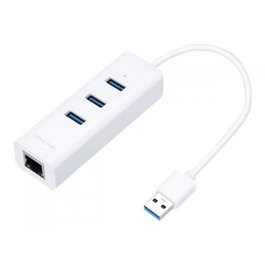 TP-Link UE330 Hub USB 3.0 à 3 Ports avec Adaptateur Ethernet Gigabit intégré - Compatible Plug & Play Windows, macOS, Chrome OS, Linux