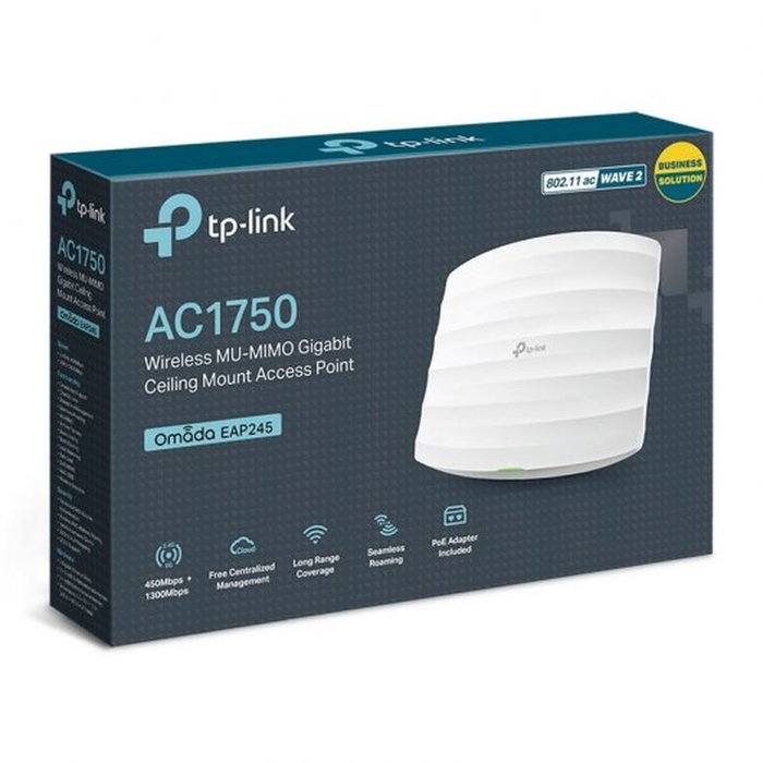 TP-Link EAP245 Omada Point d'accès sans fil AC1750 double bande, Blanc