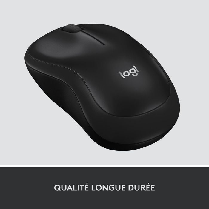 Logitech M220 Silent Souris Sans Fil Silencieuse, USB Nano, Capteur Optique 1000 dpi, Ambidextre, Autonomie 18 Mois, Charbon
