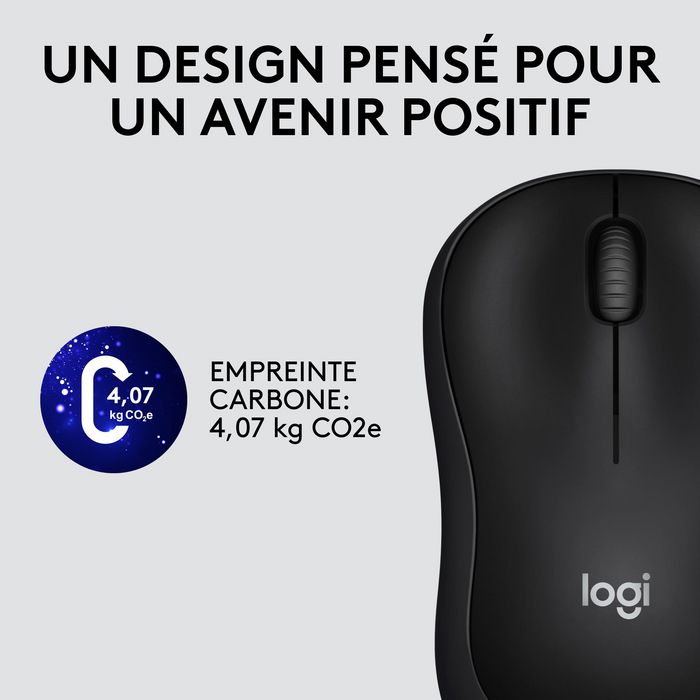 Logitech M220 Silent Souris Sans Fil Silencieuse, USB Nano, Capteur Optique 1000 dpi, Ambidextre, Autonomie 18 Mois, Charbon