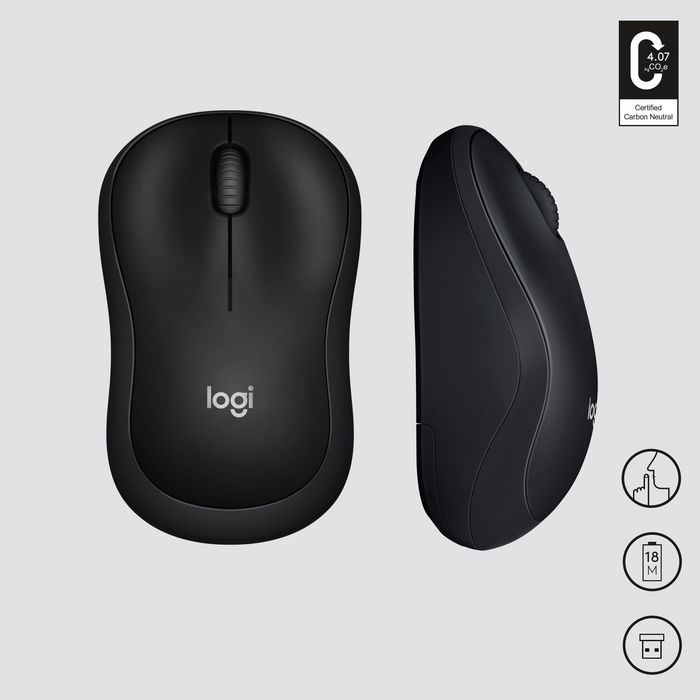 Logitech M220 Silent Souris Sans Fil Silencieuse, USB Nano, Capteur Optique 1000 dpi, Ambidextre, Autonomie 18 Mois, Charbon