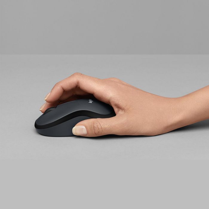 Logitech M220 Silent Souris Sans Fil Silencieuse, USB Nano, Capteur Optique 1000 dpi, Ambidextre, Autonomie 18 Mois, Charbon