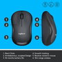 Logitech M220 Silent Souris Sans Fil Silencieuse, USB Nano, Capteur Optique 1000 dpi, Ambidextre, Autonomie 18 Mois, Charbon
