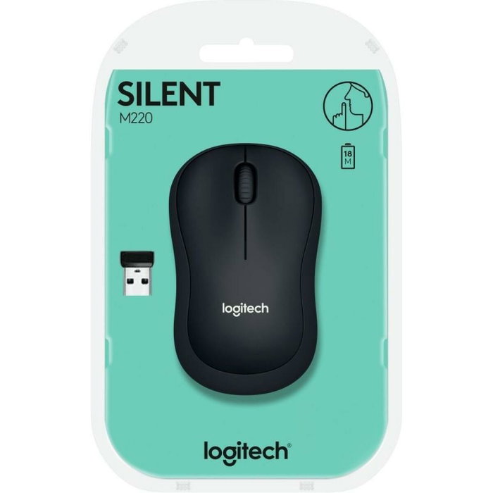 Souris Optique Sans Fil Logitech Silent M220 Silent Gris 1000 dpi