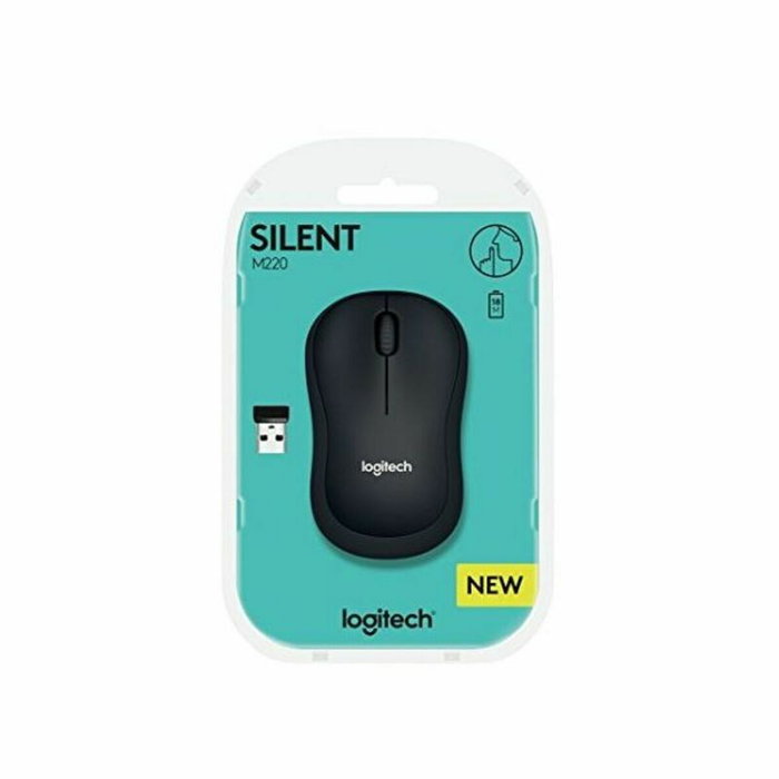Souris Optique Sans Fil Logitech Silent M220 Silent Gris 1000 dpi