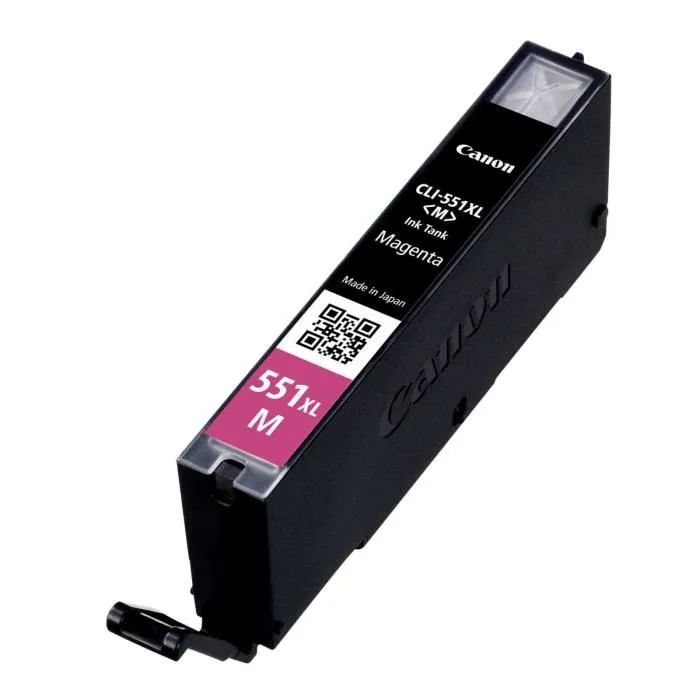 Canon Cartouche d'encre CLI-551M XL grande capacité Magenta (CLI551XL) pour imprimantes IP7250, MG5450, MG6350 Canon Cartouche d'encre CLI-551M XL grande capacité Magenta (CLI551XL) pour imprimantes IP7250, MG5450, MG6350