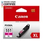 Canon Cartouche d'encre CLI-551M XL grande capacité Magenta (CLI551XL) pour imprimantes IP7250, MG5450, MG6350