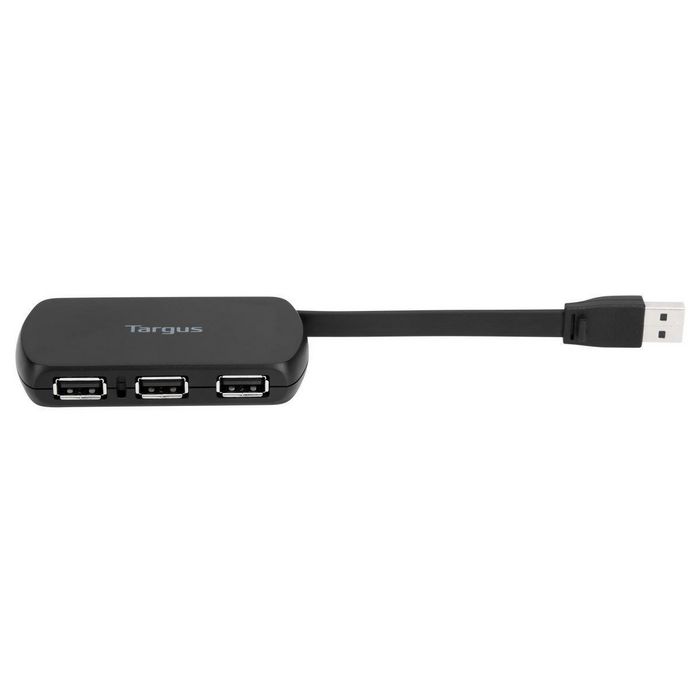 Targus 4 x USB 2.0 Hub USB Portable à 4 Ports - Alimentation via Port USB, Plug & Play, Noir (85 x 30 x 10 mm)