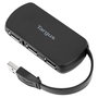 Targus 4 x USB 2.0 Hub USB Portable à 4 Ports - Alimentation via Port USB, Plug & Play, Noir (85 x 30 x 10 mm)