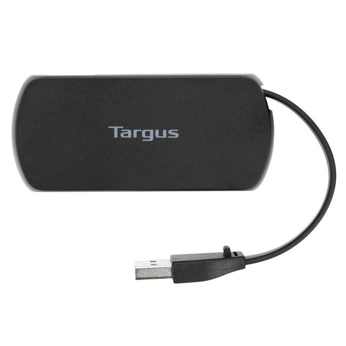 Targus 4 x USB 2.0 Hub USB Portable à 4 Ports - Alimentation via Port USB, Plug & Play, Noir (85 x 30 x 10 mm)