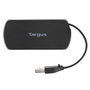 Targus 4 x USB 2.0 Hub USB Portable à 4 Ports - Alimentation via Port USB, Plug & Play, Noir (85 x 30 x 10 mm)