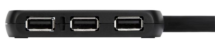 Targus 4 x USB 2.0 Hub USB Portable à 4 Ports - Alimentation via Port USB, Plug & Play, Noir (85 x 30 x 10 mm)