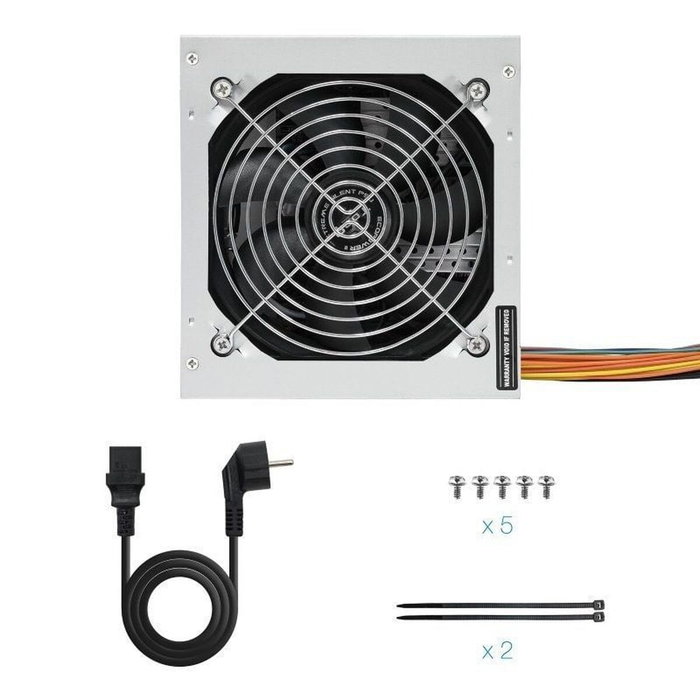 TooQ TQEP-500S-INT Ecopower II 500W Argenté