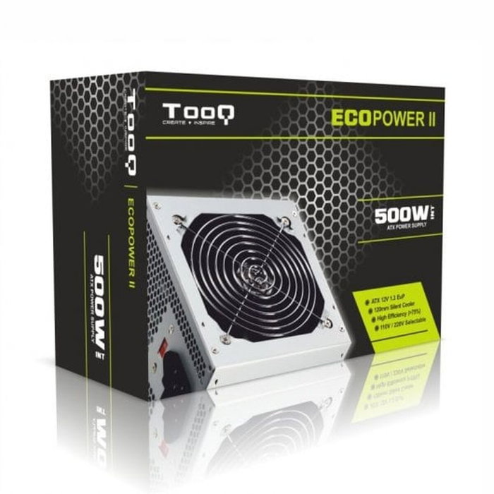TooQ TQEP-500S-INT Ecopower II 500W Argenté